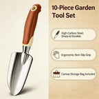 High carbon steel garden trowel with ergonomic non slip handle
