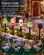 Christmas solar stake lights for yard garden walkway and patio