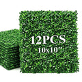 12 pack 10 by 10 inch artificial boxwood hedge wall panels for indoor outdoor decor