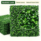 Dense realistic artificial boxwood leaves with natural green color