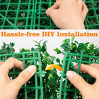 DIY snap interlocking installation for artificial greenery wall panels