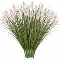 24 pack artificial dog tail grass stems with soft light pink plume heads