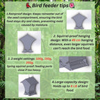 Adjustable weight sensitivity system on squirrel resistant hanging bird feeder