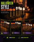 Halloween solar stake lights for walkways garden beds and patio corners