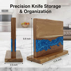Magnetic knife block size guide approximately 12.6 inches wide 9.8 inches high and 3.9 inches deep