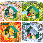 Metal hanging bird feeder for year round use in spring summer autumn and winter