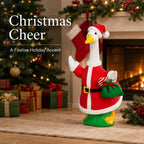 Christmas Santa porch goose outfit